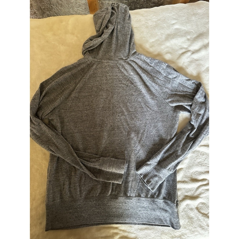 Nike Women's Gray Hooded Long Sleeve Lightweight Pullover Medium Front Pocket - Picture 3 of 5
